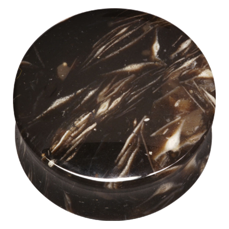 Organic Feather Agate Plug