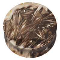 Organic Feather Agate Plug