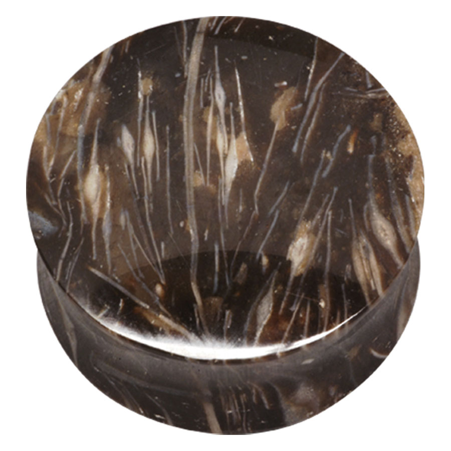 Organic Feather Agate Plug