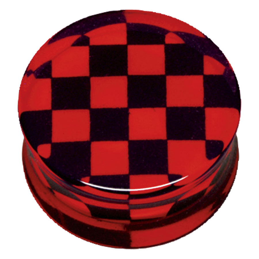 PMMA Silhouette Plug Red & Black Check