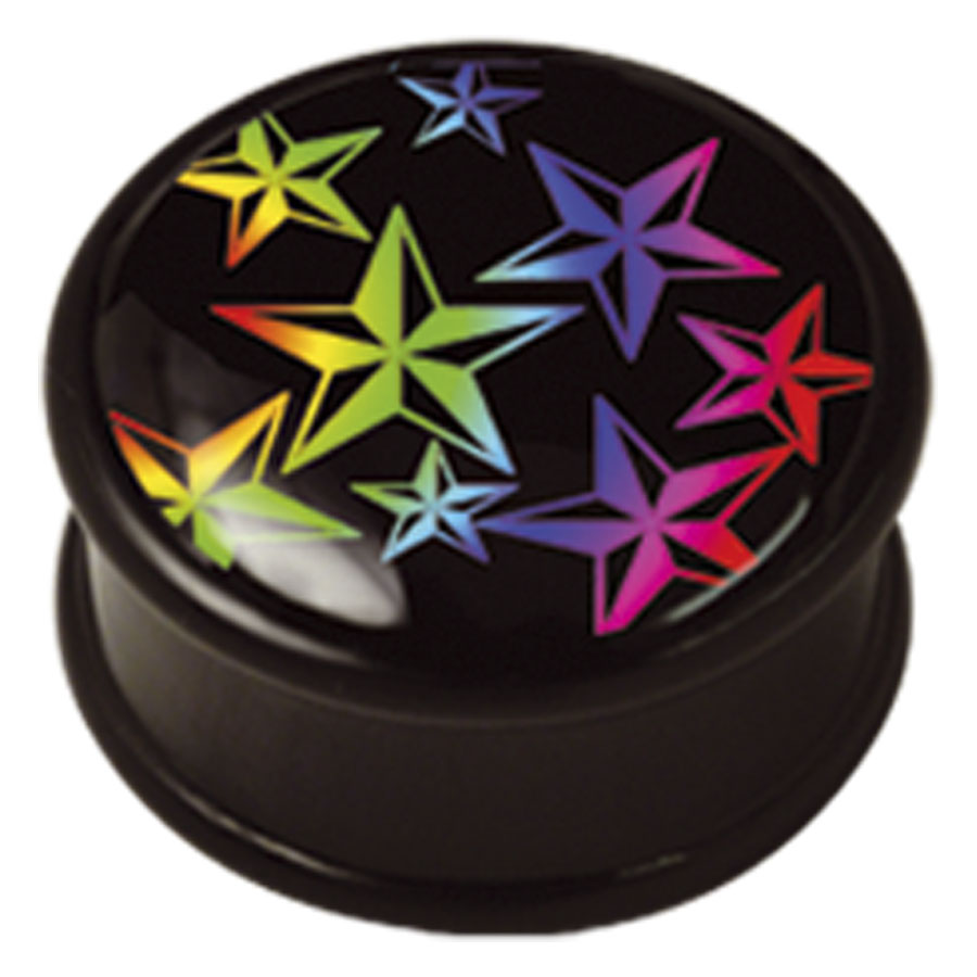 PMMA Ikon Earplug 145 Rainbow Five Pointed Star