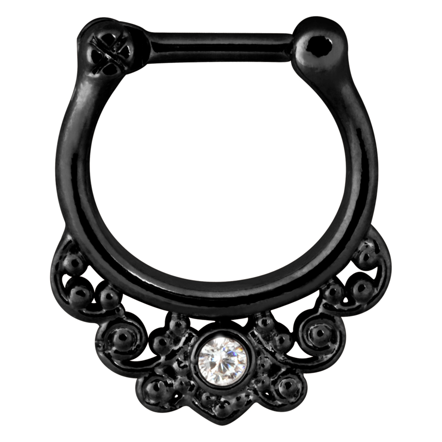 Curlicue Septum Black