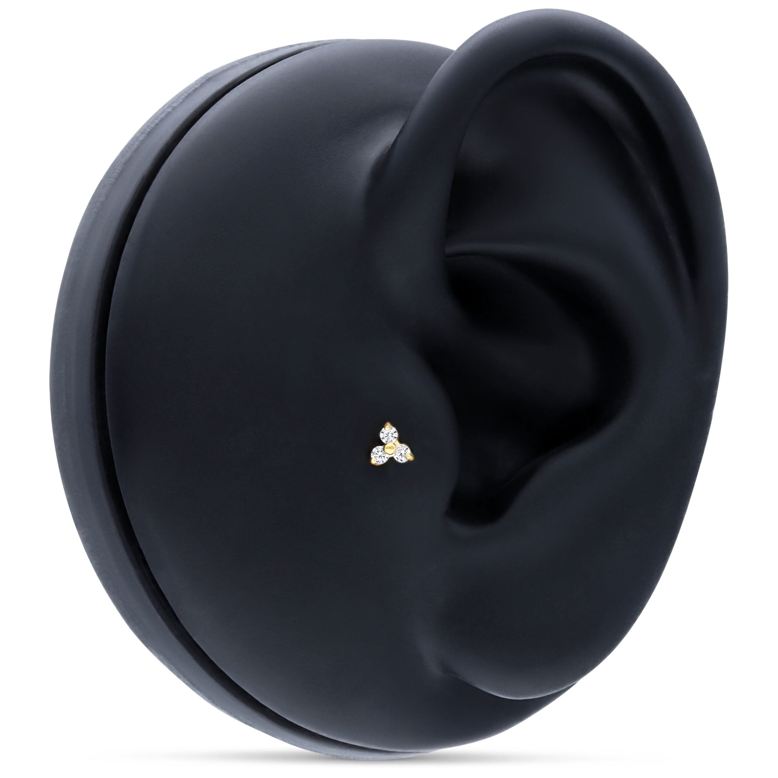 18k Trinity Earbarbell 18k Trinity Earbarbell