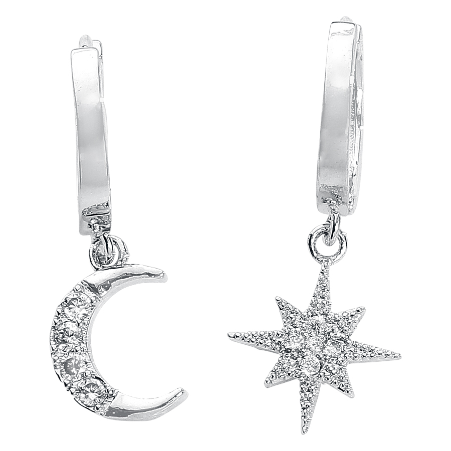 Moon and Polarstar Earstuds