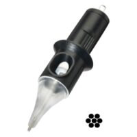 Aguja Cheyenne Bug Pin Liner negra con punta transparente