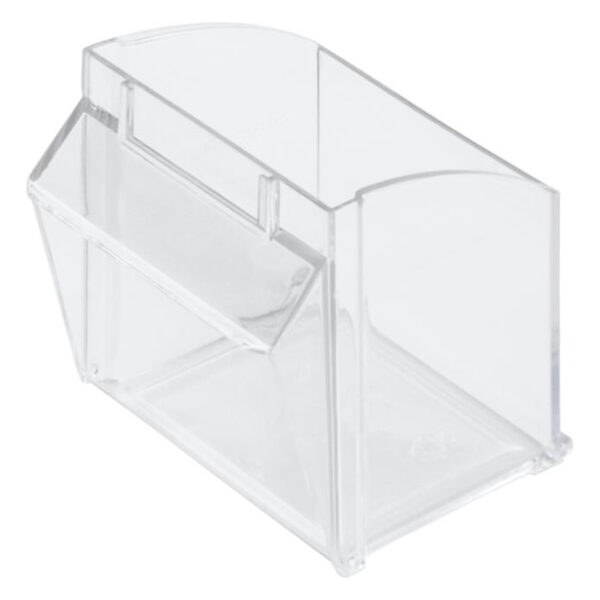 Bandeja Stala clara, rectangular de plástico sobre fondo blanco