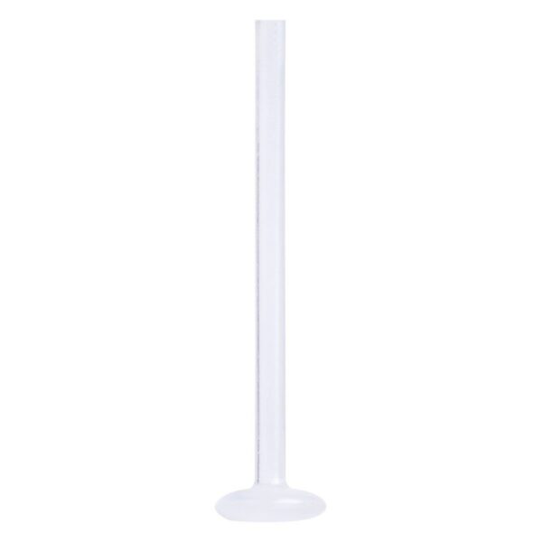 Labret de PTFE transparente con base plana sobre fondo blanco