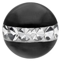 Schwarzer Piercing-Aufsatz aus Chirurgenstahl mit klaren Kristallen