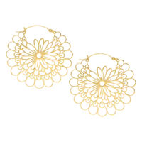 Aros Daisy Dorados, Acero Quirúrgico Aros Daisy Dorados de acero quirúrgico sobre fondo blanco