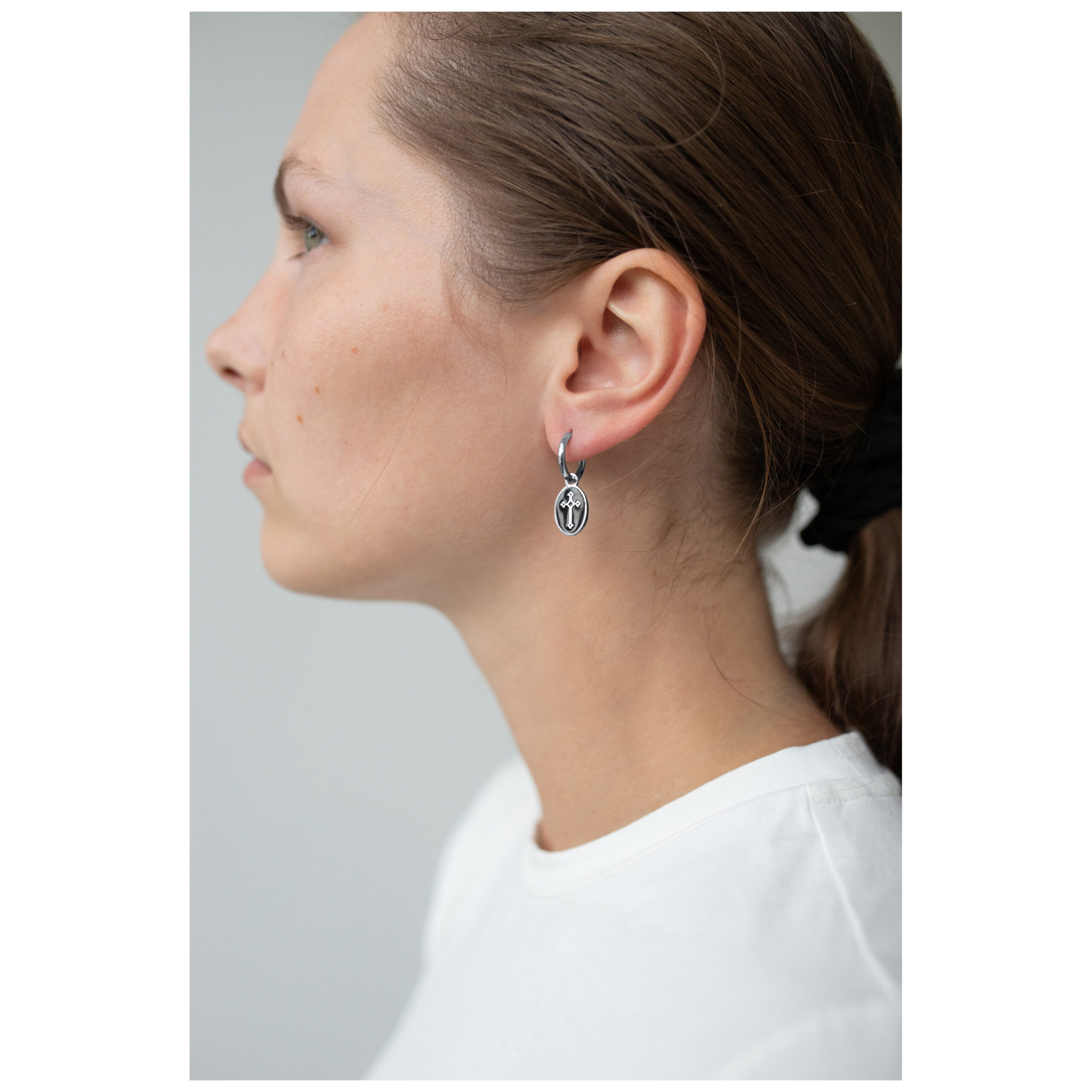 Little Vintage Cross Hoops Little Vintage Cross Hoops