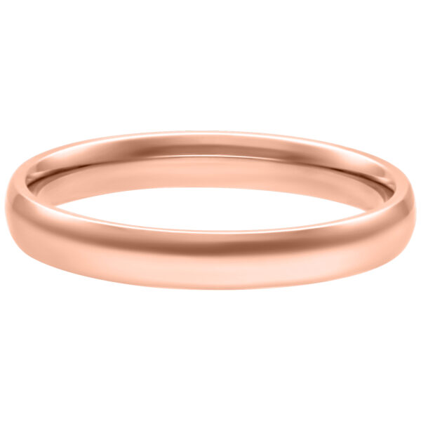 Anillo de oro rosa de 17,0 mm sobre fondo blanco