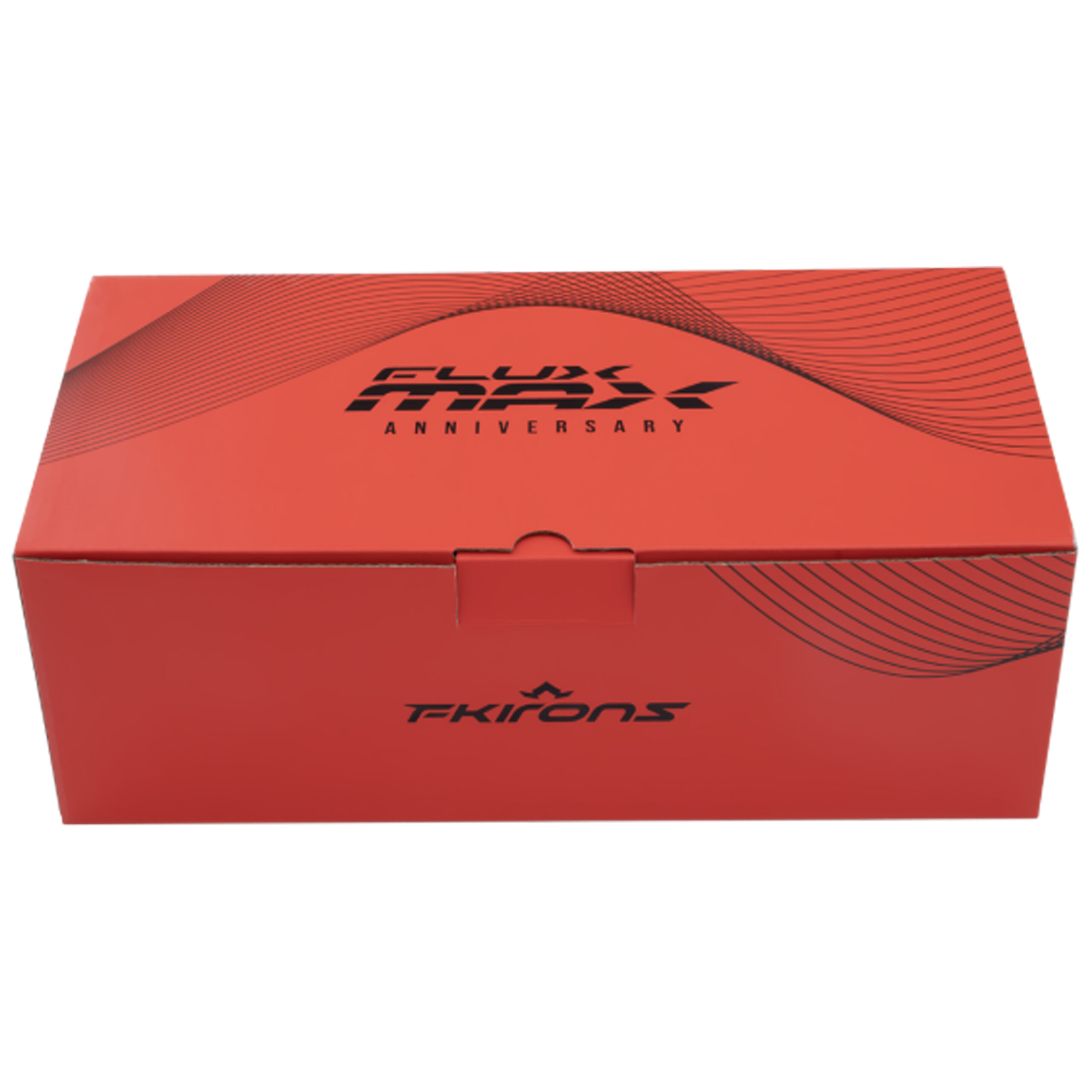 FK Irons Flux Max Set en rojo y negro Empaque rojo y negro de FK Irons Flux Max con logo
