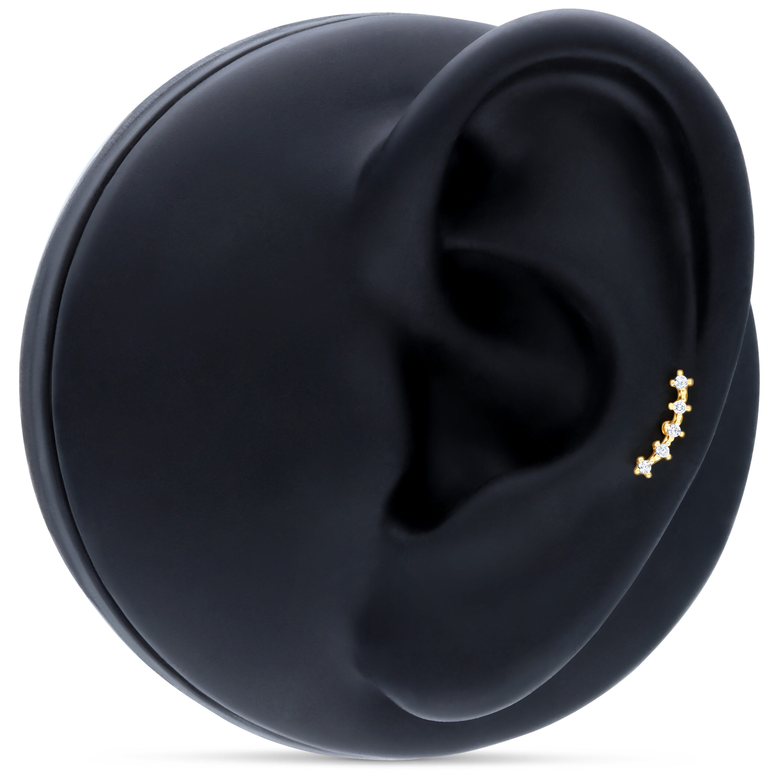 18k Earbarbell Five Crystals 18k Earbarbell Five Crystals