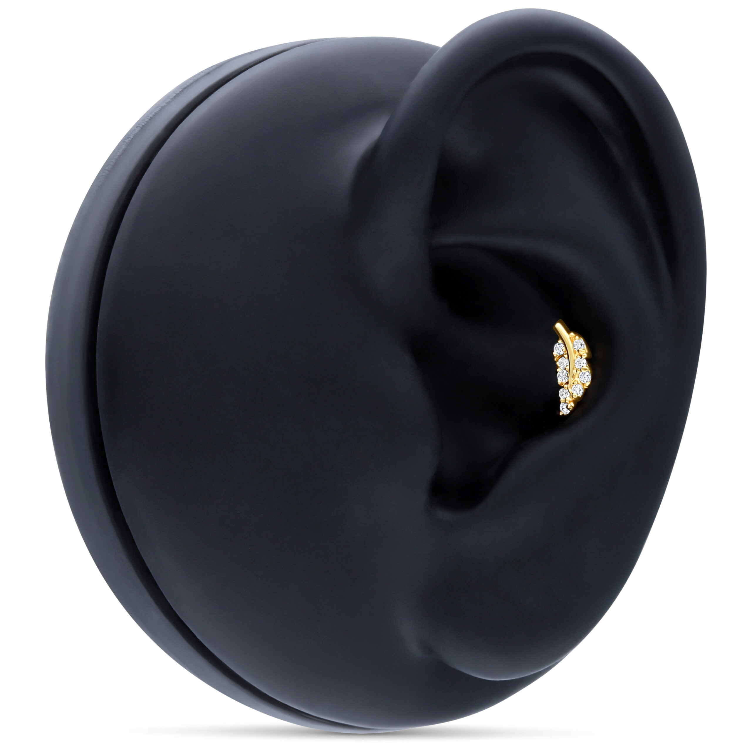 18k Earbarbell Leaf 18k Earbarbell Leaf