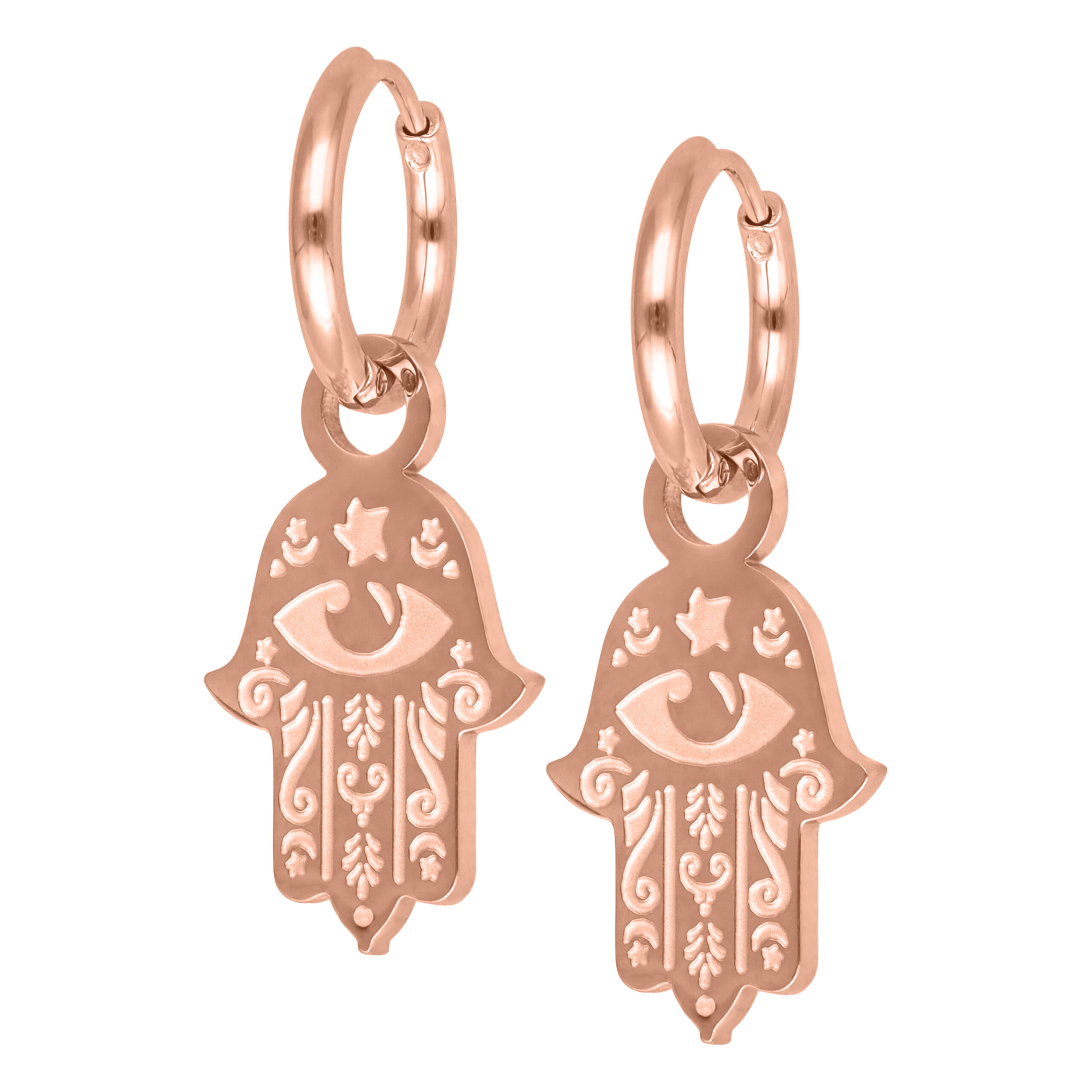 Little Hamsa Hand Hoops