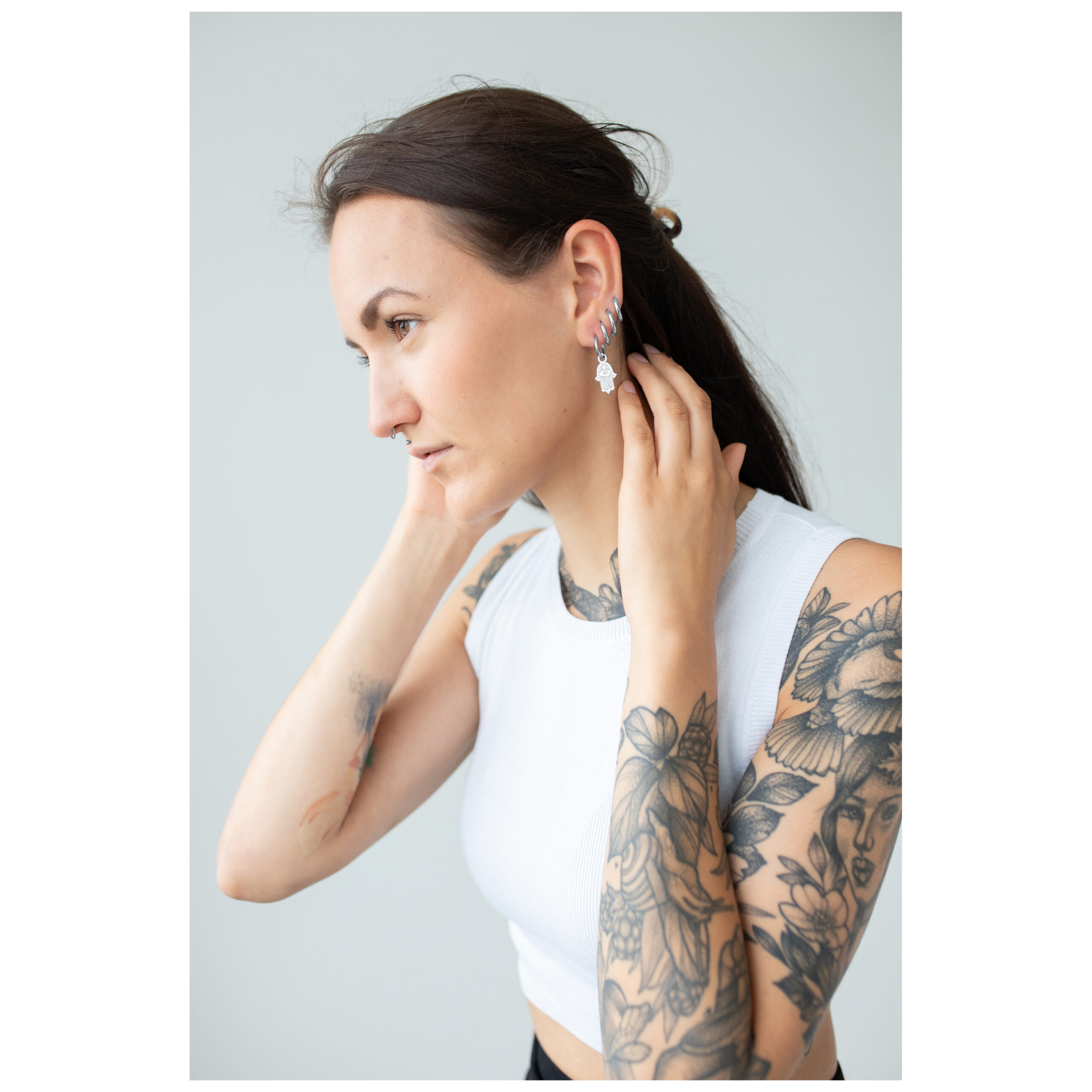 Little Hamsa Hand Hoops Little Hamsa Hand Hoops