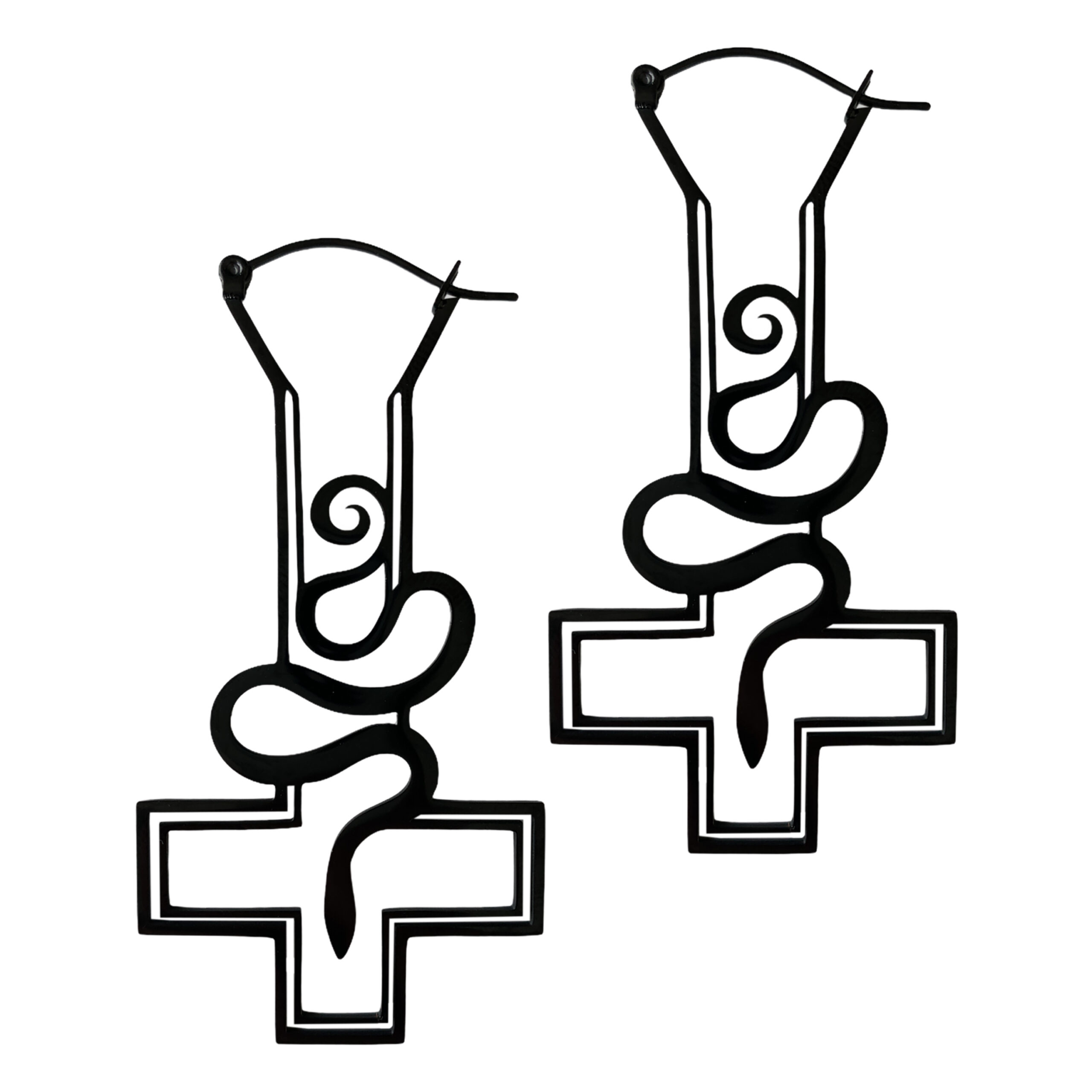 Cross Snake Sinner Hoops Cross Snake Sinner Hoops