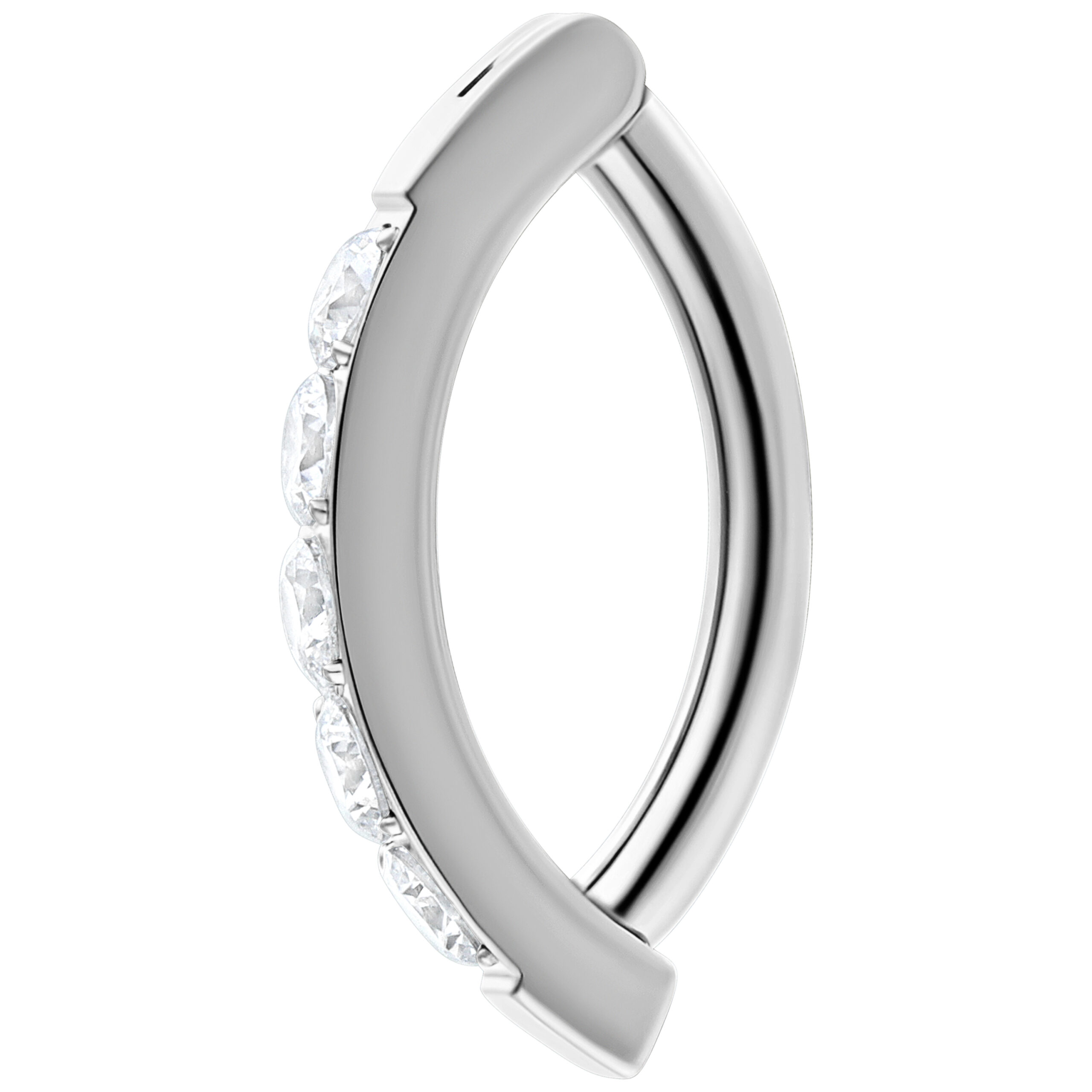 Round Crystal Belly Arch Clicker Round Crystal Belly Arch Clicker