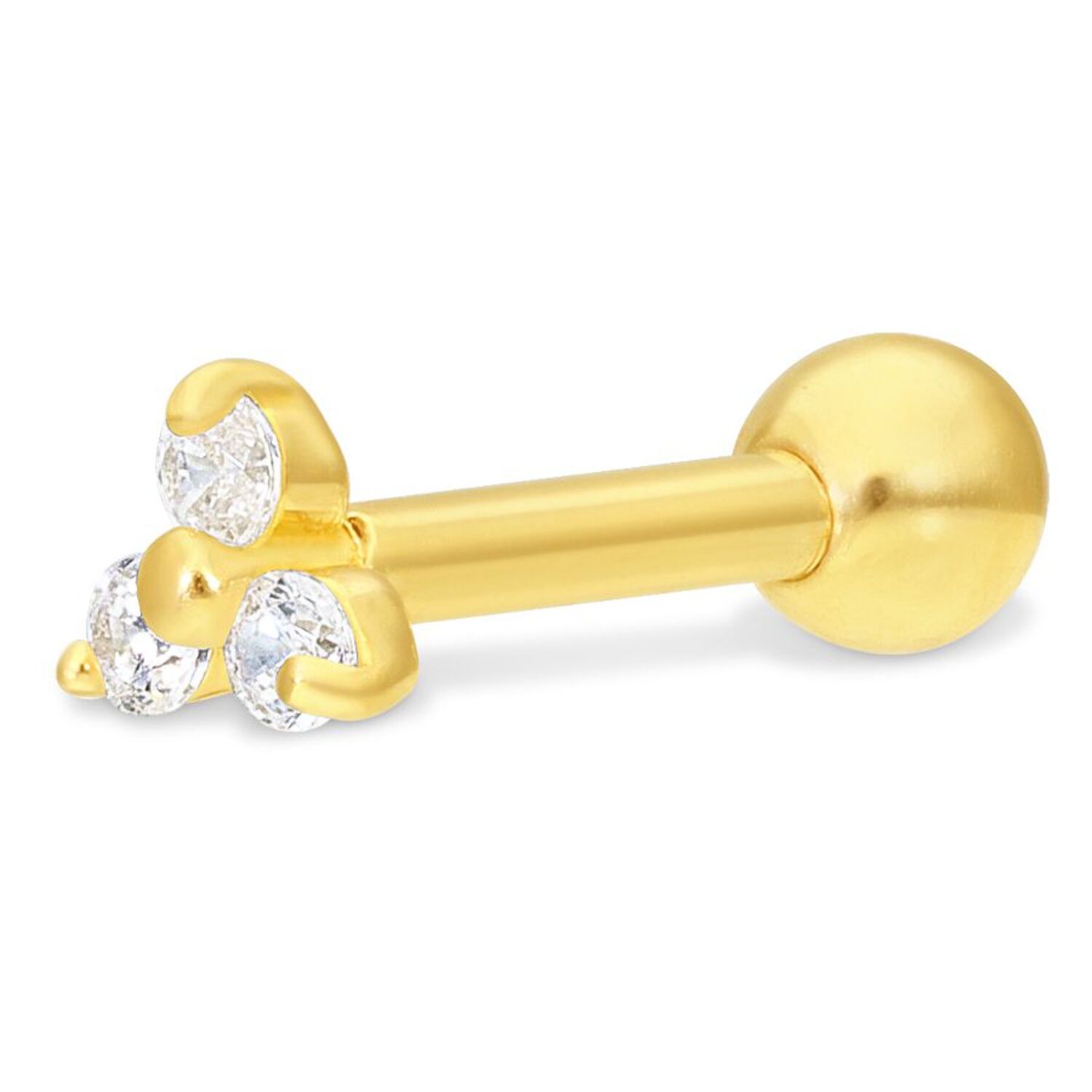 18k Trinity Earbarbell 18k Trinity Earbarbell