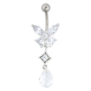 Jewelled Butterfly With Dangle