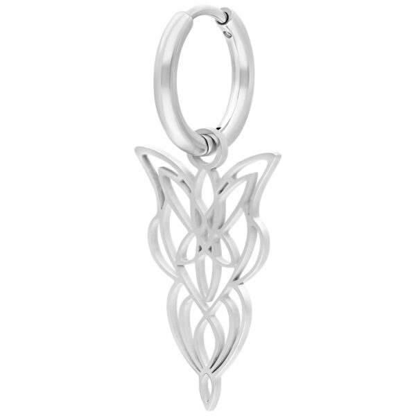 Pendientes Little Elves de plata con diseño delicado sobre fondo blanco