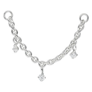 Crystal Pendants Piercing Connection Chain