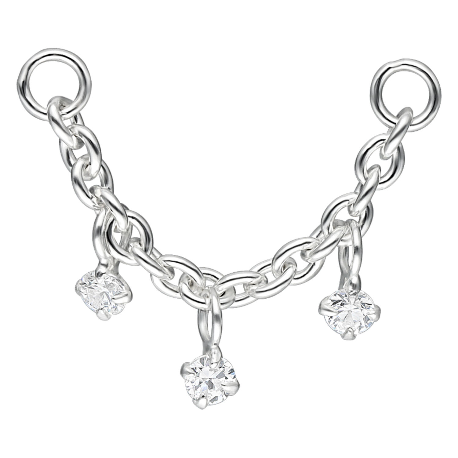 Crystal Pendants Piercing Connection Chain Crystal Pendants Piercing Connection Chain
