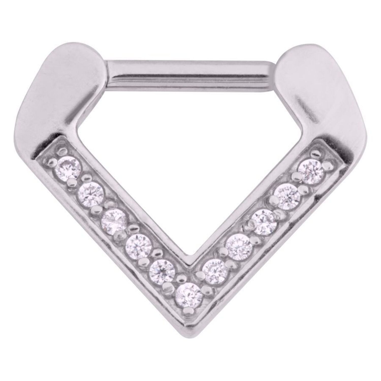 Jewelled Triangle Septum Clicker Jewelled Triangle Septum Clicker