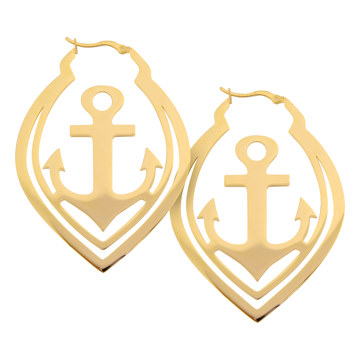 Aros Anchor Dorados Dos aros Anchor dorados sobre fondo blanco