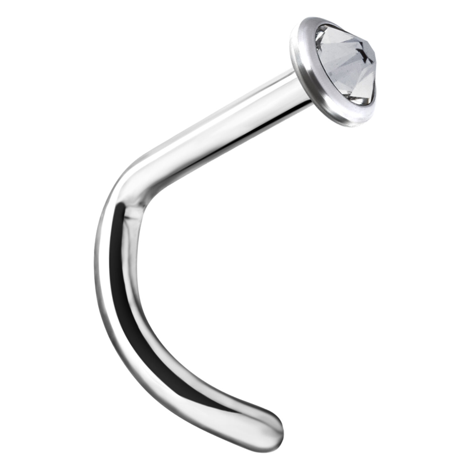 Internally Jewelled Nostril Stud Internally Jewelled Nostril Stud