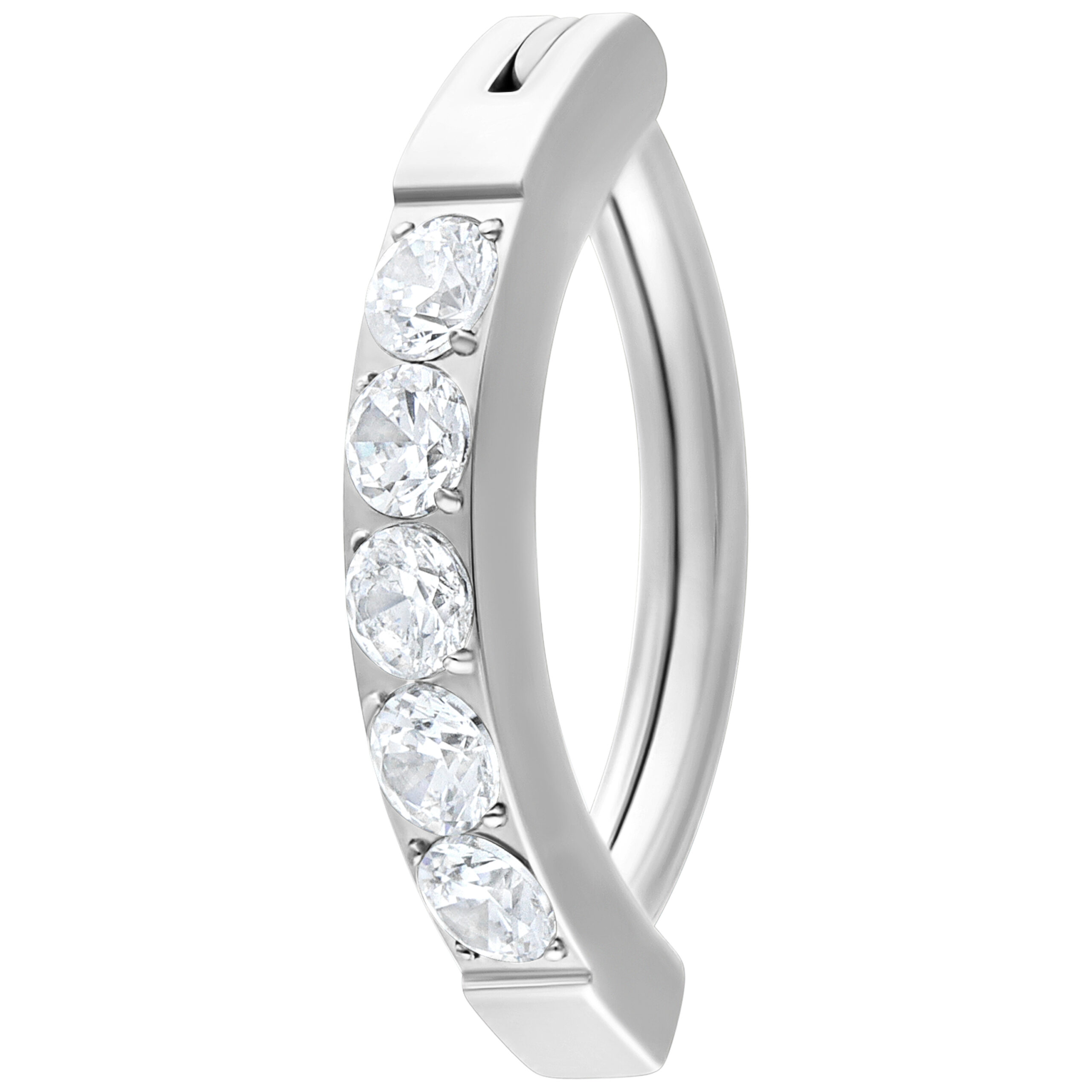 Round Crystal Belly Arch Clicker Round Crystal Belly Arch Clicker