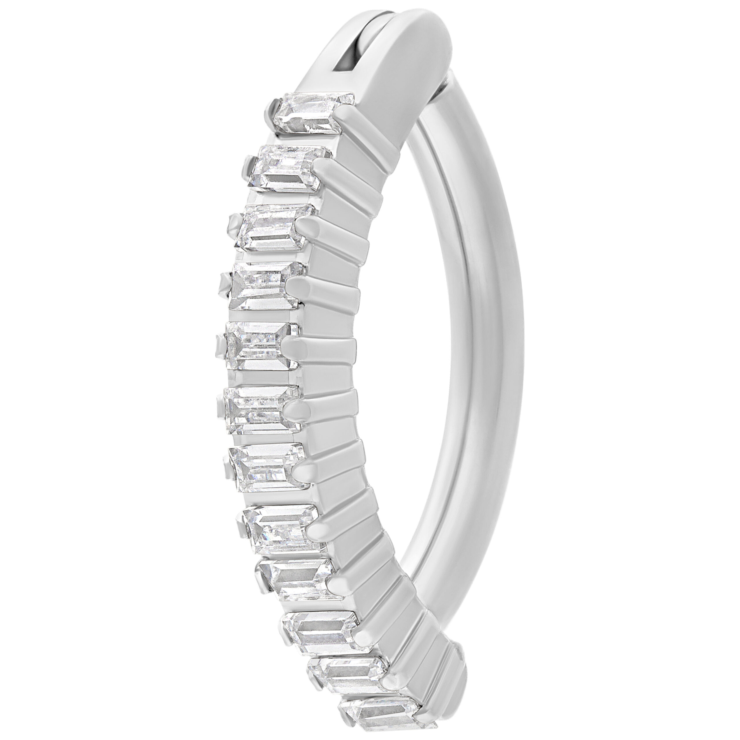 Square Crystal Belly Arch Clicker Square Crystal Belly Arch Clicker