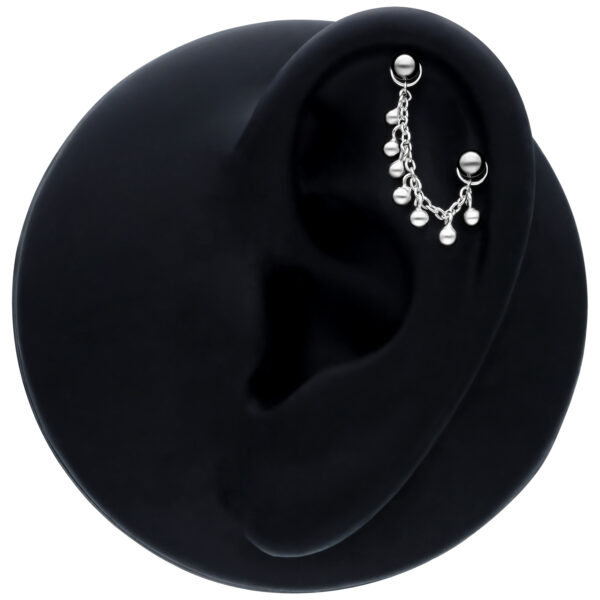 Cadena con Bolitas para Piercing