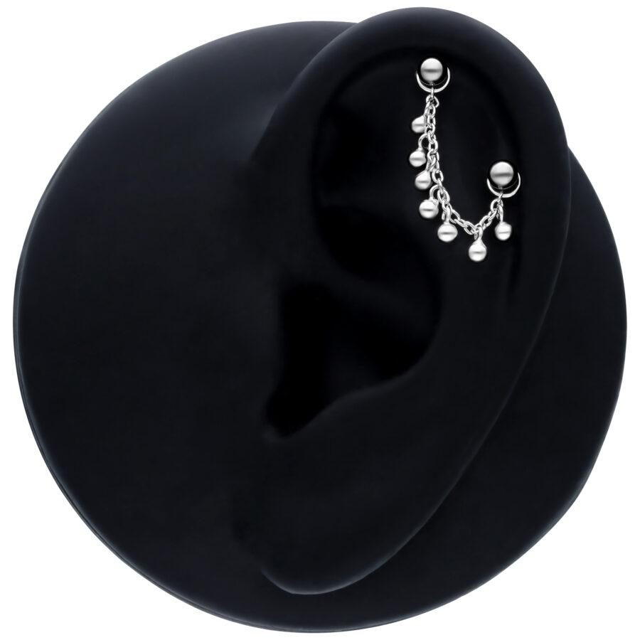 Cadena con Bolitas para Piercing