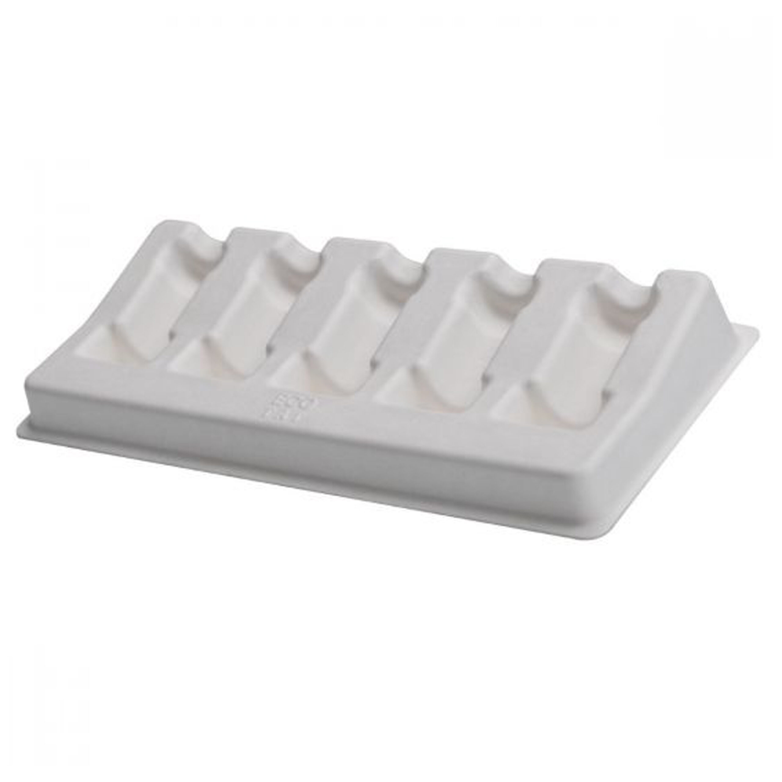 Soporte blanco para cartuchos de 50 piezas Soporte blanco de cartuchos de plástico, rectangular con 10 ranuras