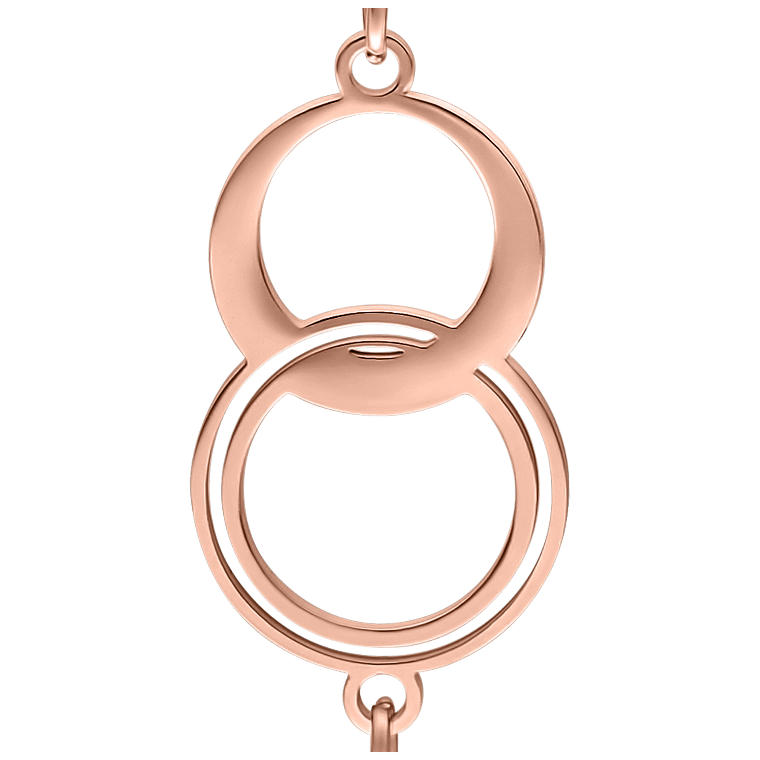 Pendientes de oro rosado de acero quirúrgico 316L sobre fondo blanco