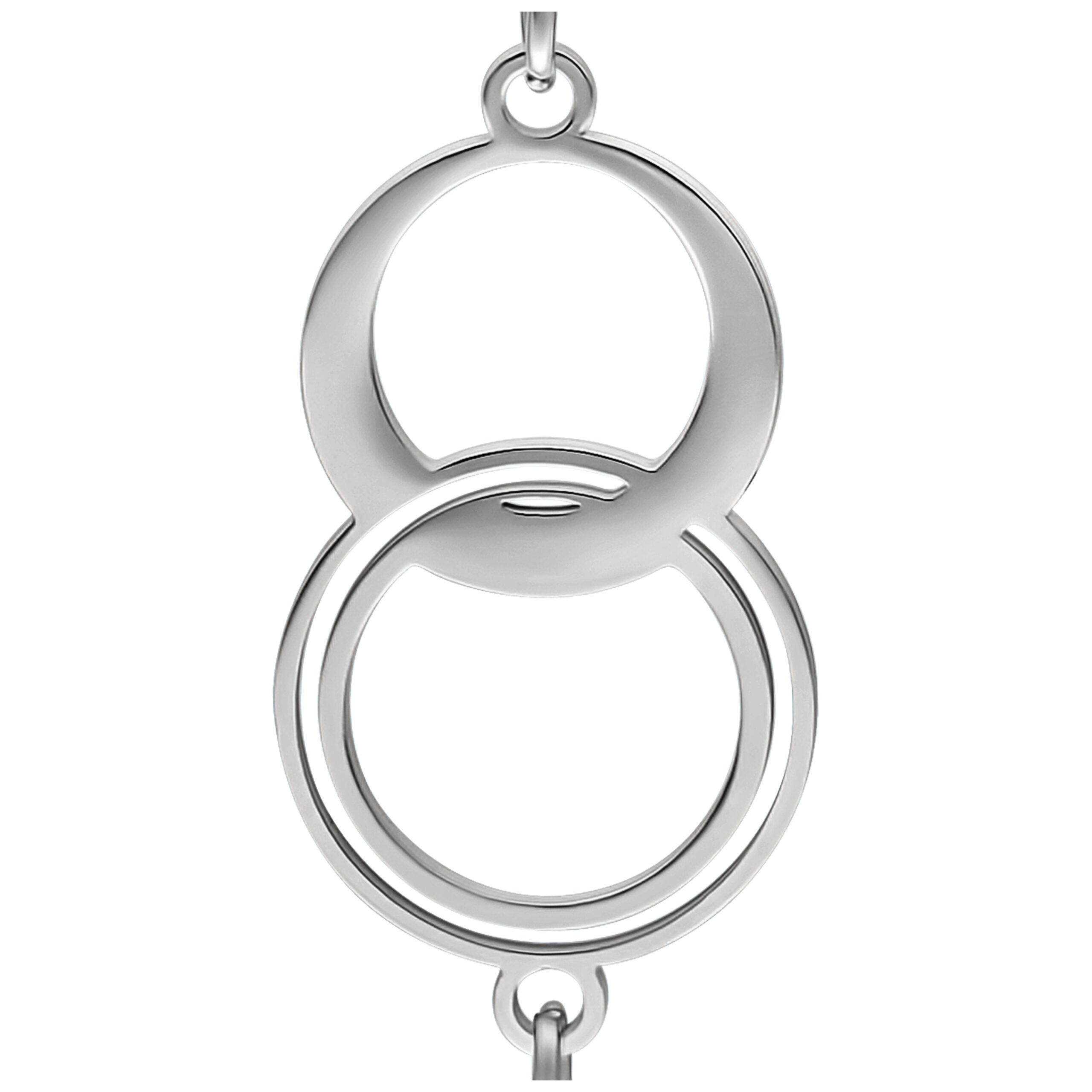 Sinn Hoops Pairs Pendientes de Plata Dos pendientes de aro de plata brillante de acero quirúrgico sobre fondo blanco
