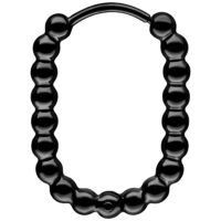 Aros Bubble Ovalados Negros Aros Bubble Ovalados Negros de acero quirúrgico 316L sobre fondo blanco
