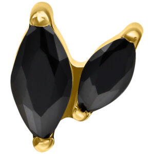 Accesorio Double Marquise para joyería con rosca interna