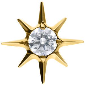 Accesorio Estrella de Cristal Push Fit - Oro