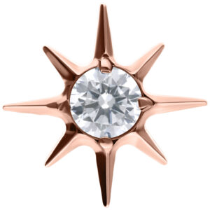 Accesorio Estrella de Cristal Push Fit - Oro Rosa