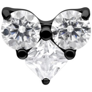 Accesorio Corazón de Cristal Push Fit - Negro