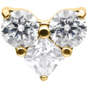 Accesorio Corazón de Cristal Push Fit - Oro