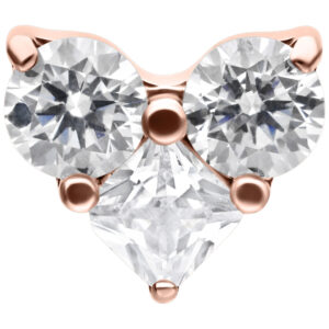 Accesorio Corazón de Cristal Push Fit - Oro Rosa