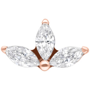 Accesorio Loto de Cristal Push Fit - Oro Rosa