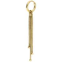 Aros de cadena dorados Venezia Aros dorados con cadena veneciana sobre fondo blanco