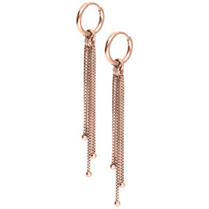 Aros Little Square Venezia Chain (par) - Oro Rosa