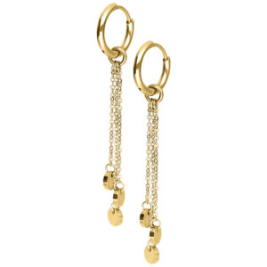 Aros Little Tassle Ball Chain (par) - Oro