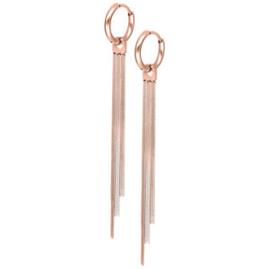 Aros Little Snakechain (par) - Oro Rosa