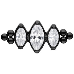 Accesorio Push Fit Crystal Drop con Bubble - Negro